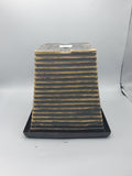 10" Tall Square Empty pot (Black & Gold)