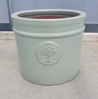 Mint Green Cylindrical Glazed Pot