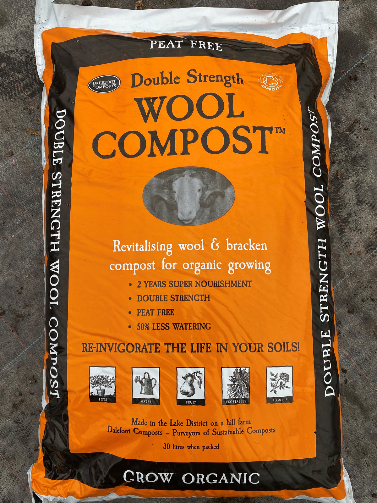 *New & Improved* 30L Double Strength Peat Free Wool Compost *LONDON, S ...